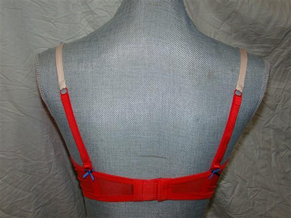 NWT Heidi Klumm 34E Cle Damour Underwire Bra H20-1214 Fiery Red 129467