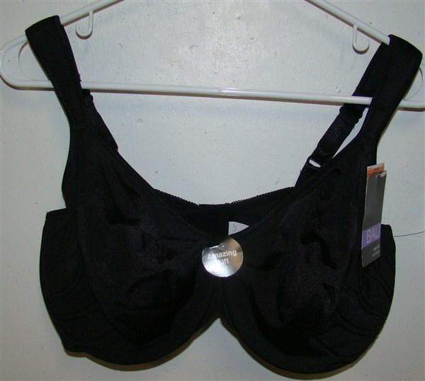 NWOT Bali 36C Live It Up Underwire Bra 3353 Black 129476