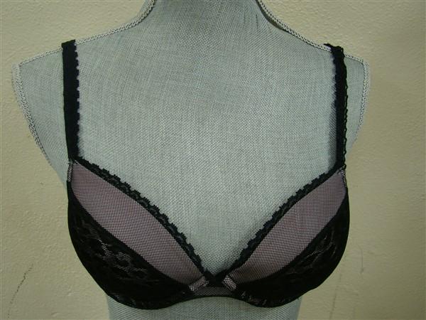 NWOT Jezebel 34B Zoe Push Up Bra 14002 Black Lace 129488
