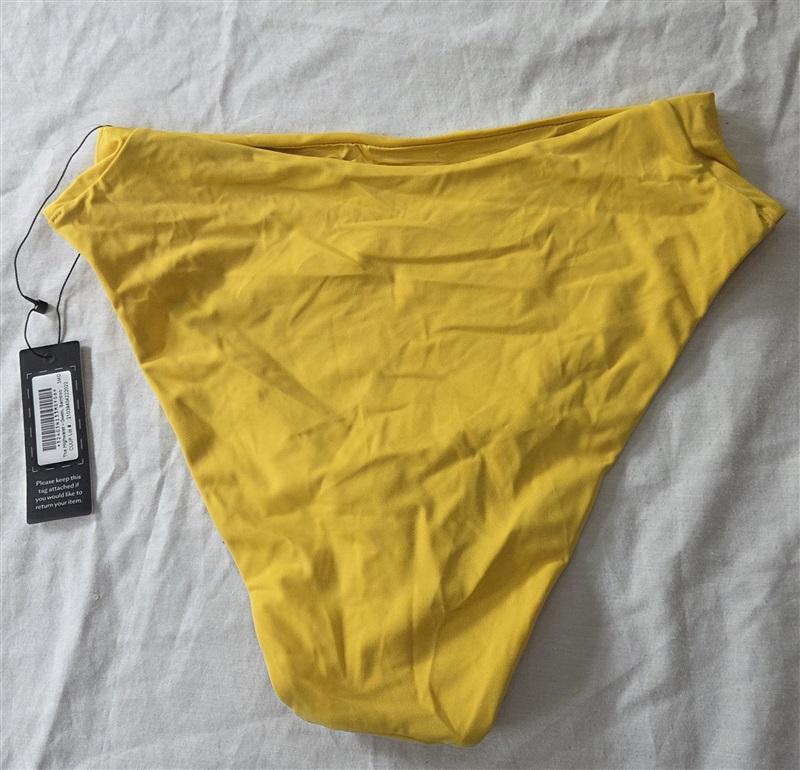 NWT CUUP 3 or M The Highwaist Swim Bottom Bamboo Yellow Hi Rise Bikini 129498