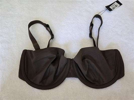 NWOT CUUP 30A 30B 32A Balconette Underwire Brown Earth Bikini Swim Top 129499
