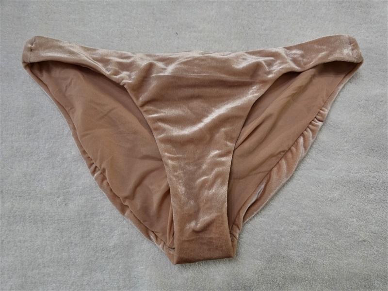 NWOT Robin Piccone XS Roxy Velvet Bikini Swim Bottoms Pink 129502