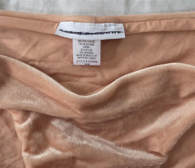 NWOT Robin Piccone XS Roxy Velvet Bikini Swim Bottoms Pink 129502