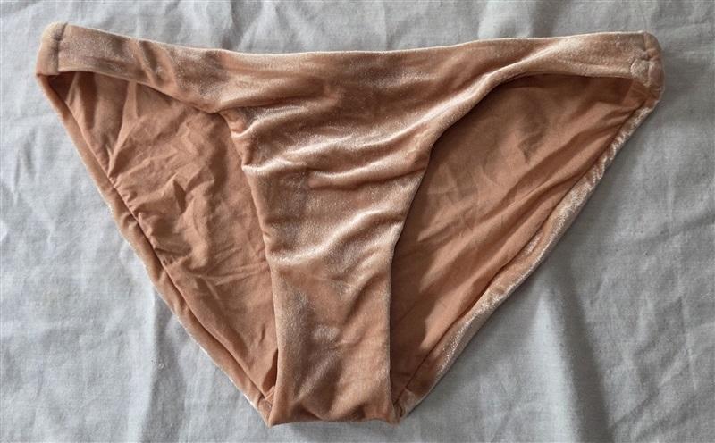 NWOT Robin Piccone XS Roxy Velvet Bikini Swim Bottoms Pink 129502