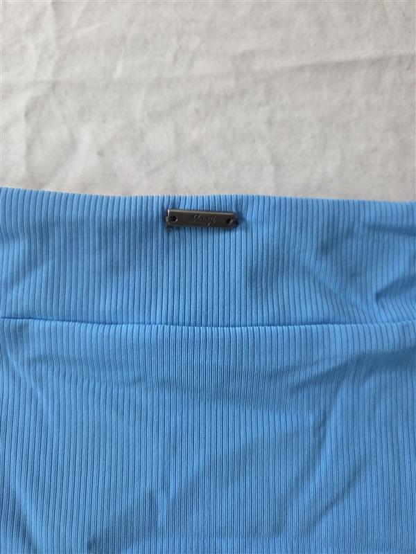 NWOT Maaji L Romantic Reversible Hi Waist Blue Bikini Bottom 129507