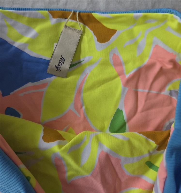 NWOT Maaji L Romantic Reversible Hi Waist Blue Bikini Bottom 129507
