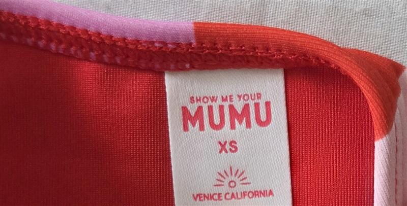 NWOT MuMu XS Palma Highwaist Swim Bottom Rainbow Bikini 129514
