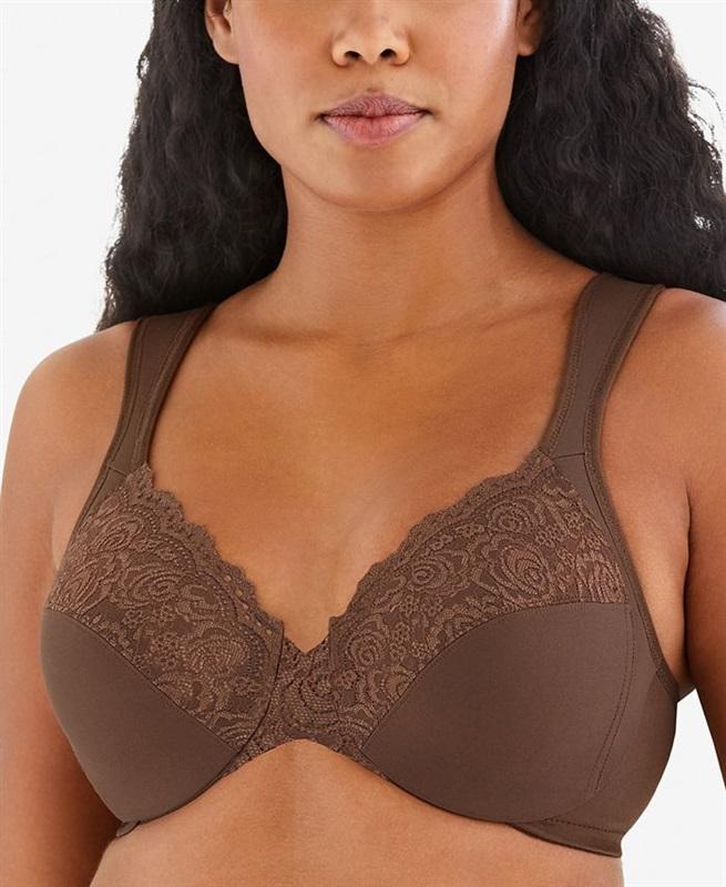 NWOT Glamorise 36G Elegance Comfort Straps Wonderwire Bra 1240 Brown 129515