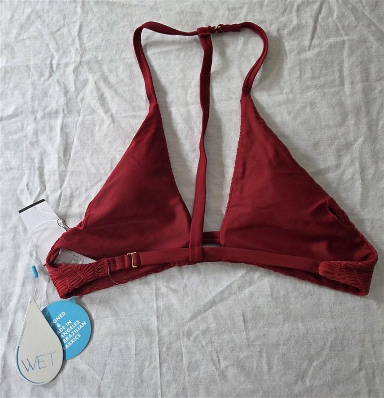 NWT Wet LA M Copacabana Celine Bikini Top Rust 129518