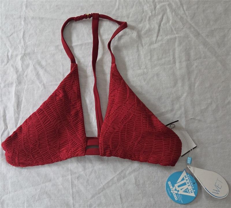 NWT Wet LA M Copacabana Celine Bikini Top Rust 129518