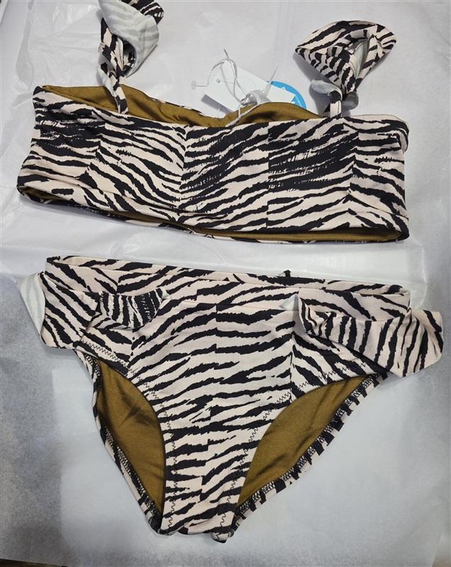 NWT Wet LA Minny Child 8Y Swim Set Bikini Ruffle Zebra 129526