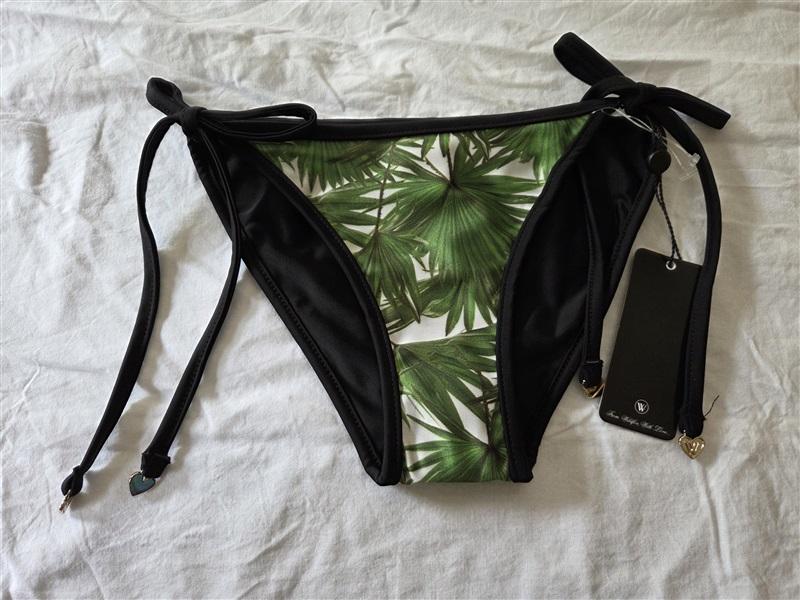 NWT WILDFOX M Palm Leaf tie Side Bikini Bottoms Swim 129540