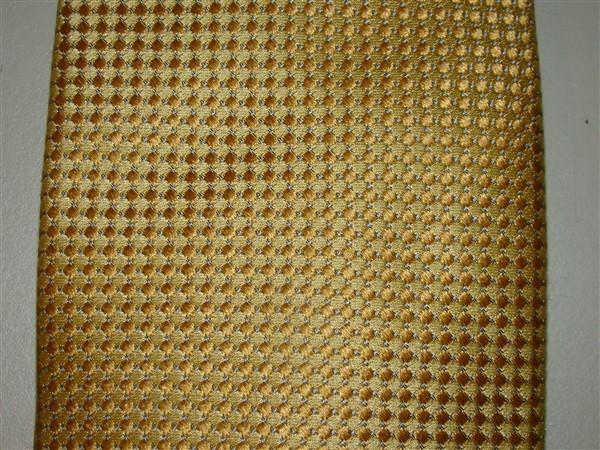 NWOT Izod Geometric Neck Tie Gold Yellow Blue Dot Silk 129571