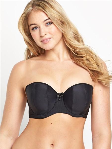 NWT Curvy Kate 30DD Luxe Strapless Multiway Underwire Bra CK2601 Black 129574