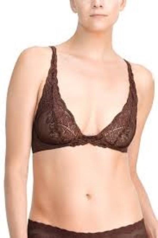 NWT Natori 32B/C Feathers Wireless Convertible Bra 739023 Black 129603