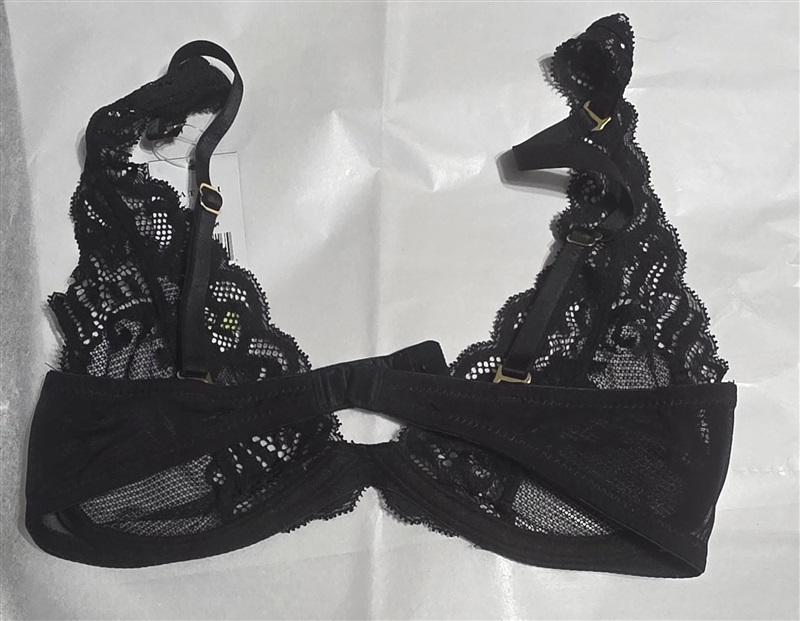 NWT Natori 32B/C Feathers Wireless Convertible Bra 739023 Black 129603