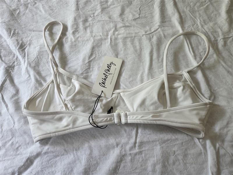 NWT Rachel Pally Mesh Madagascar Bikini Top White Mesh 129609