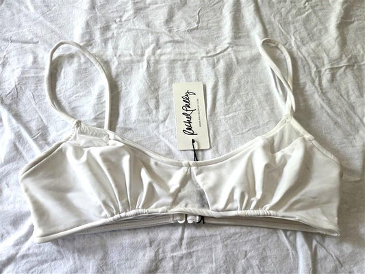 NWT Rachel Pally Mesh Madagascar Bikini Top White Mesh 129609