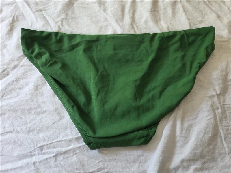NWOT Robin Piccone XS Luca Clover Green Bar Bell Bikini Bottom 129610