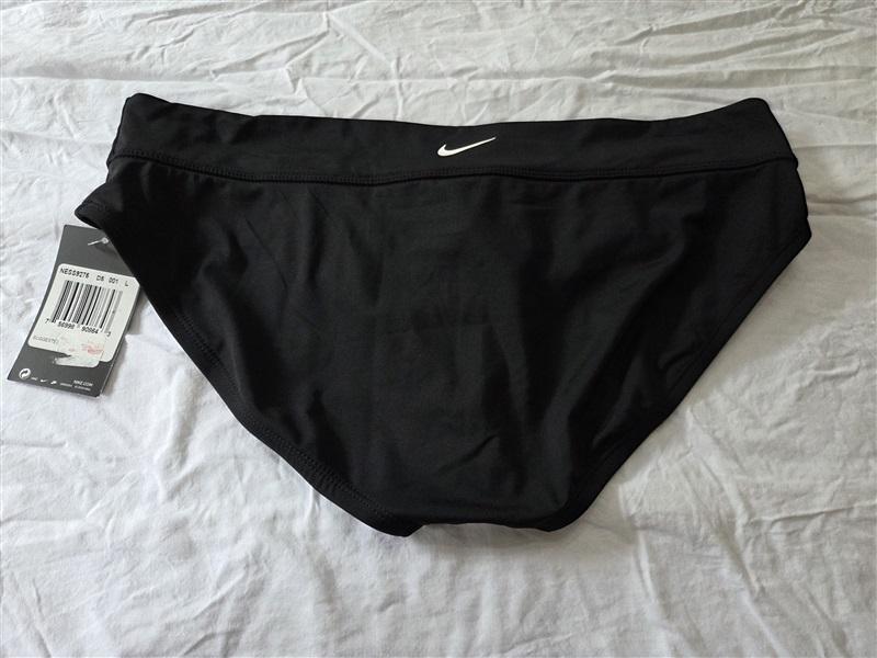 NWT Nike L Women's Solid Bikini Bottom Black 129612