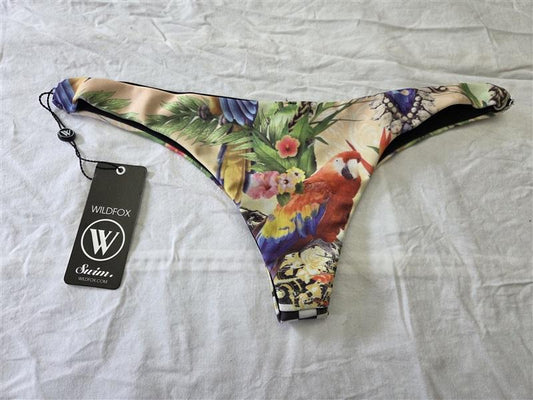 NWT WILDFOX M Twisted Brazilian Bikini Bottoms Swim 129622