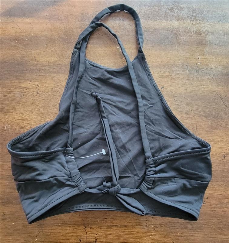 NWT Rachel Pally L High Neck Galapagos Tie Back Bikini Swim Top 129627
