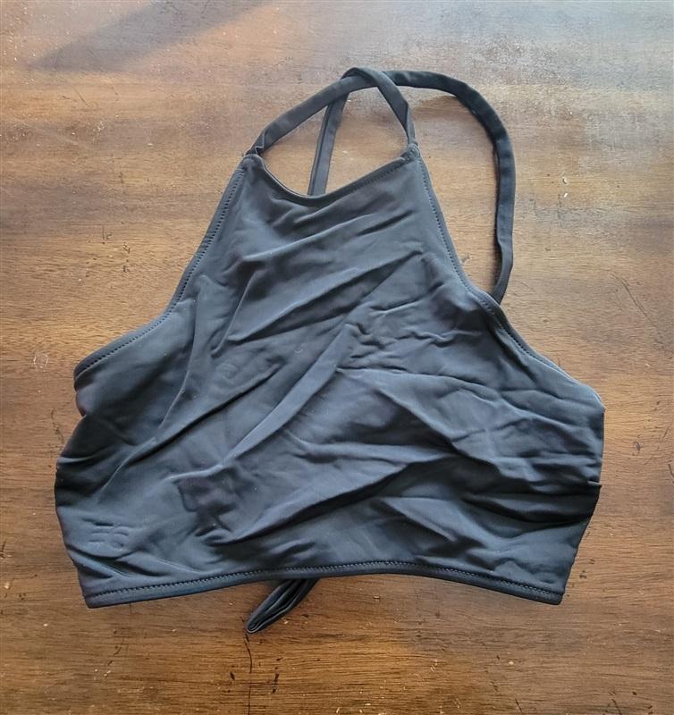 NWT Rachel Pally L High Neck Galapagos Tie Back Bikini Swim Top 129627