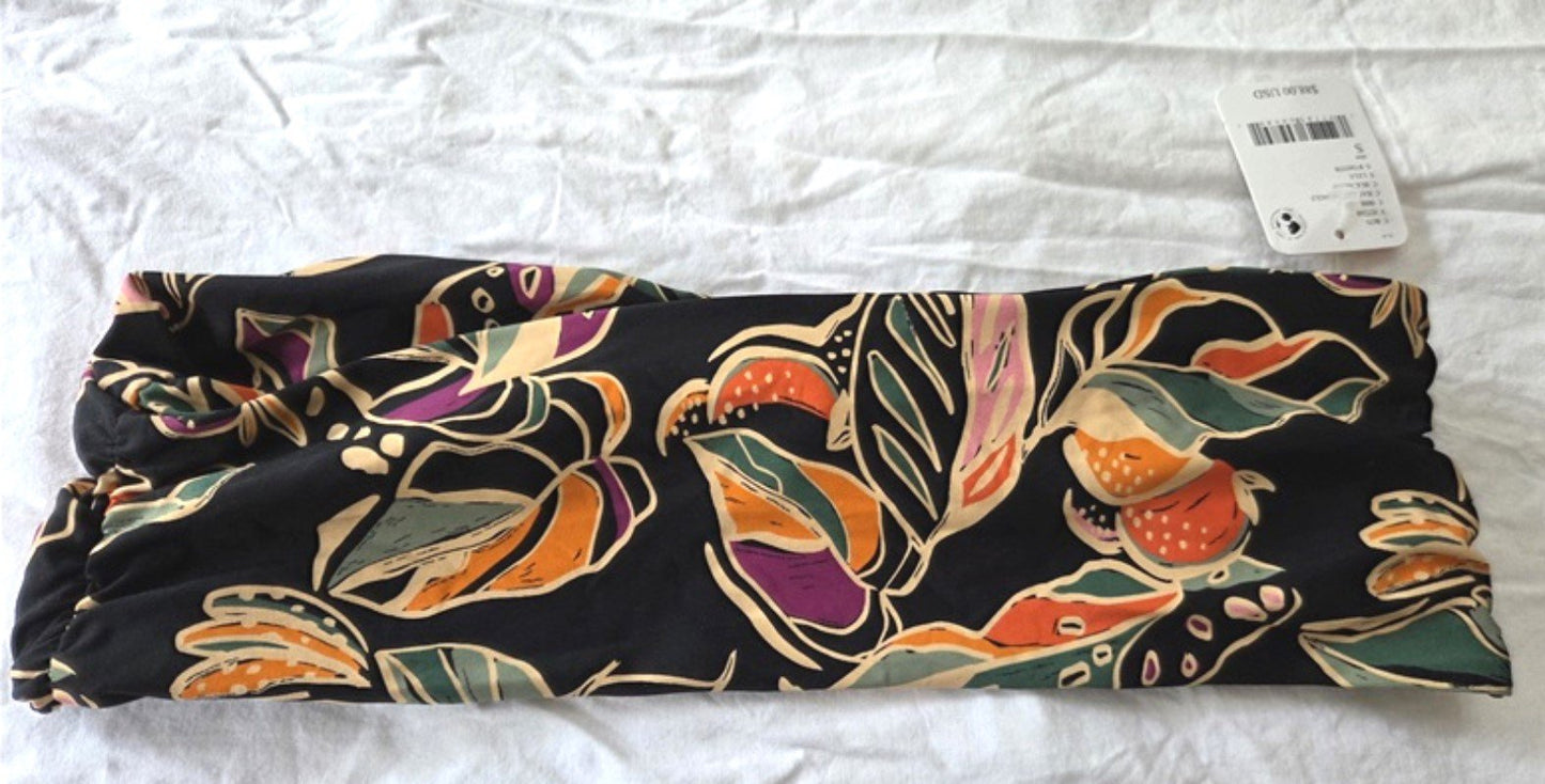 NWT Stone Fox S Rainbow Jungle LeLe Tie Front Bandeau Bikini Swim Top 129629