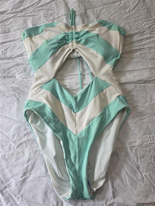 NWOT Isabella Rose SM 1PC Monokini Mint Halter Swimsuit 129631