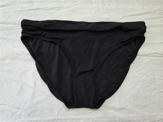 NWT Kenneth Cole Get Rio L Shirred Banded Hipster Bikini Swim Bottom 129639