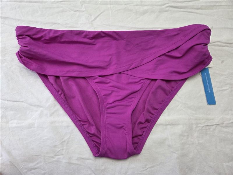 NWT Bleu Rod Beattie Sea Dive 14 Fuchsia Purple Banded Bikini Swim Bottom 129644