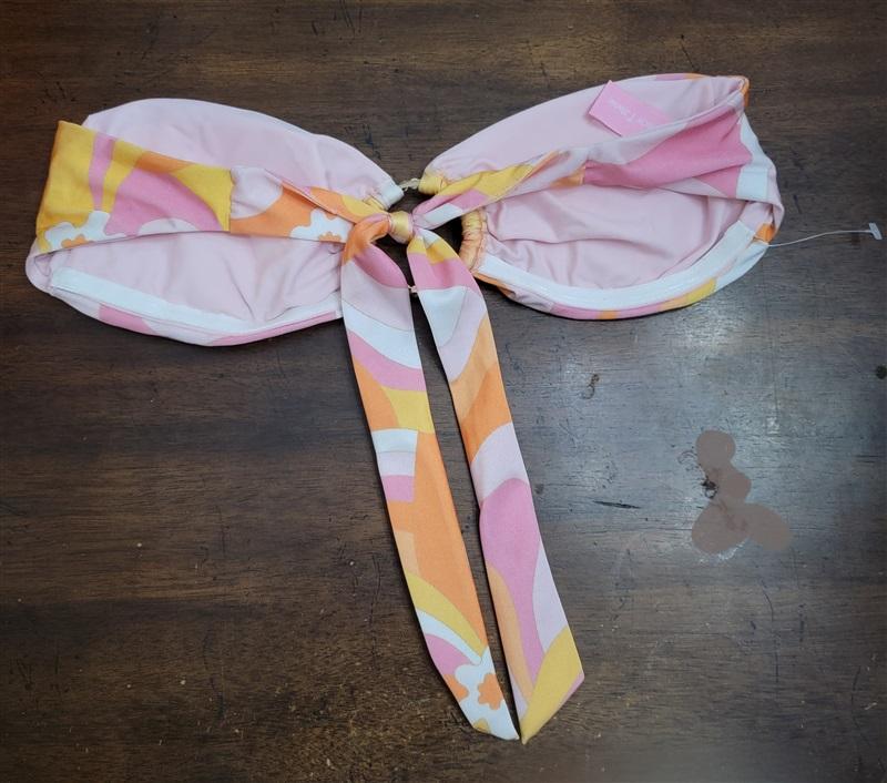 NWOT FunBoy Barbie Ring Bandeau Bikini Swim Top Tie Side Bottom Set 129652