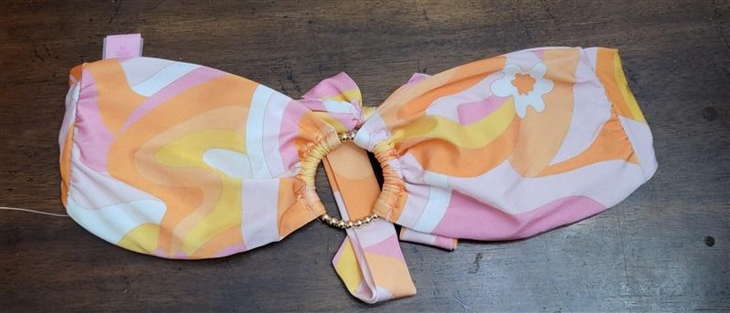 NWOT FunBoy Barbie Ring Bandeau Bikini Swim Top Tie Side Bottom Set 129652