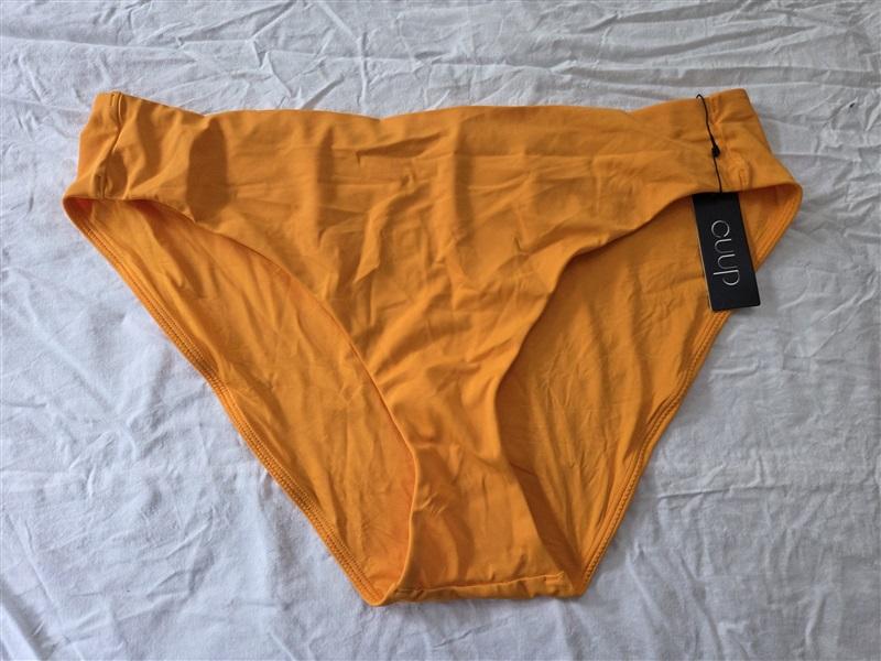 NWT CUUP XXL The Brief Swim Bottom Nectar Yellow Hi Rise Bikini 129654