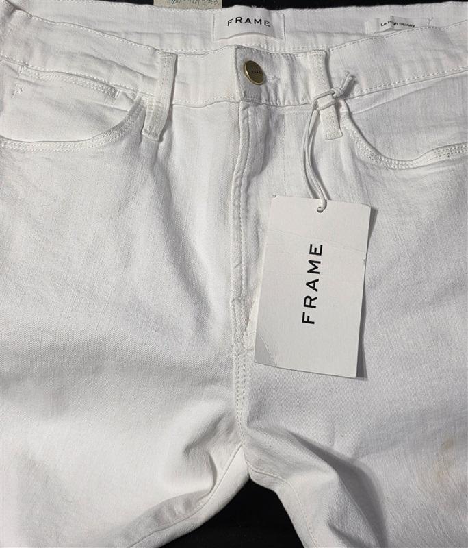 NWTD Frame 31 Le Skinny De High Rise Skinny Fit White Jeans 129655