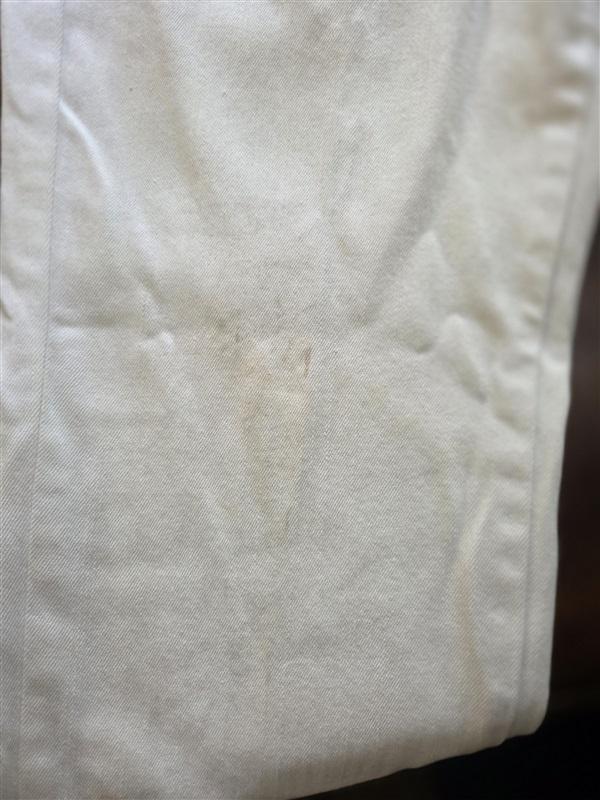 NWOTD DKNY 10 Flap Pocket Large Cuff Distressed Ivory Jeans 129656