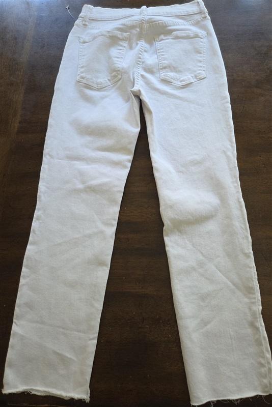 NWOTD Paige 24 Bombshell High Rise Skinny Jean White Raw Hem SAMPLE 129657