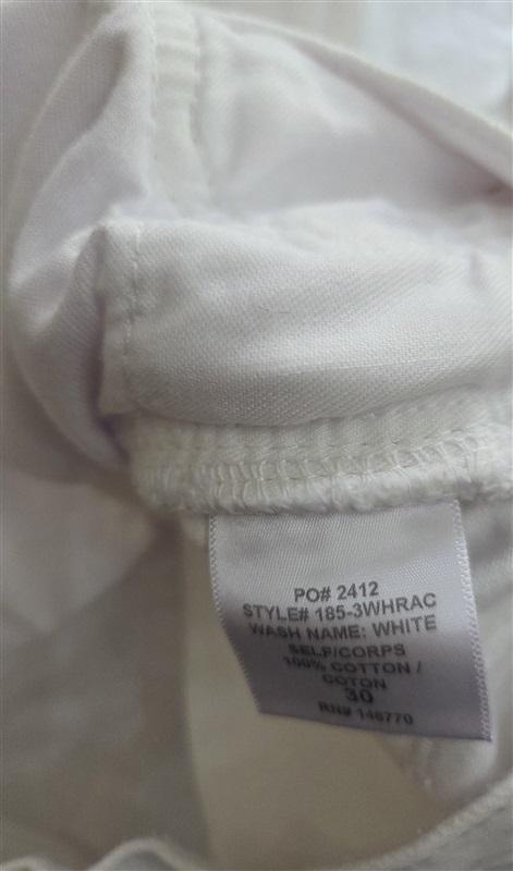 NWOT Re/Done 30 High Rise Ankle Crop Slim Skinny White Button Fly Jeans 129658