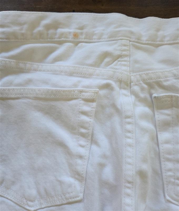 NWOT Re/Done 30 High Rise Ankle Crop Slim Skinny White Button Fly Jeans 129658