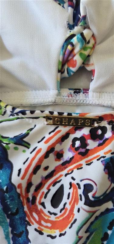 NWOT Chaps Ralph Lauren 8 Cabana Keyhole Paisley 1pc Swimsuit 129666