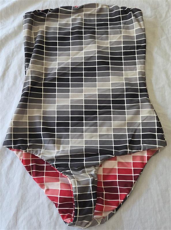 NWOT Rachel Pally M Bandeau Ibiza Block 1pc Swimsuit Reversible 129673