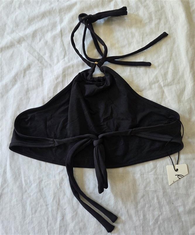 NWT Rachel Pally S High Neck Triangle Metal Tie Back Bikini Swim Top 129678