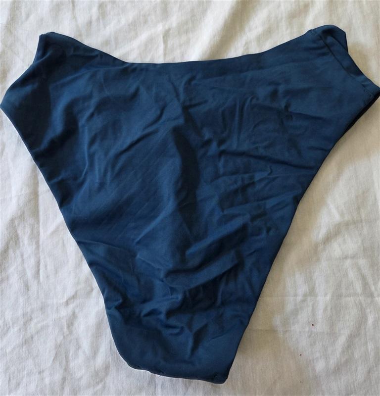 NWOT CUUP 3 or M The Highwaist Swim Bottom Teal Blue Hi Rise Bikini 129690