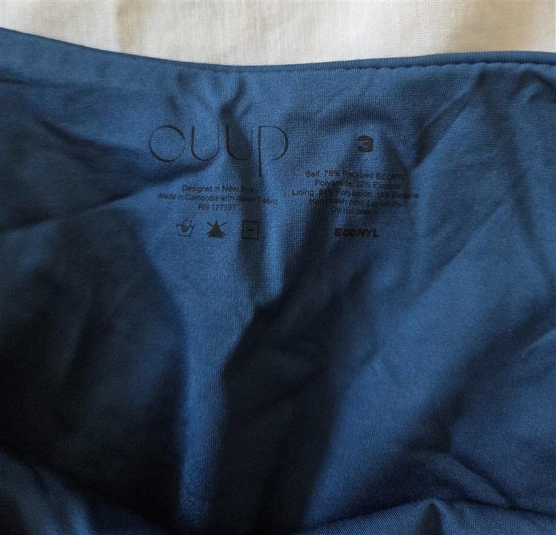NWOT CUUP 3 or M The Highwaist Swim Bottom Teal Blue Hi Rise Bikini 129690