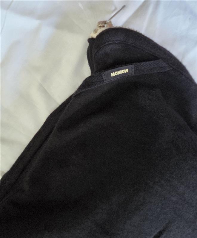 NWOT Monrow Travel Blanket + Bag Black Fleece 129696
