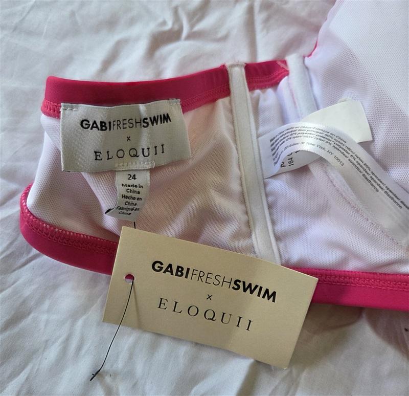NWT Gabi Fresh 24 Plus Size Swim Underwire Bikini Top Pink 129697