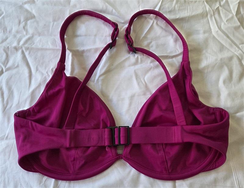 NWOT CUUP 30G 32F Scoop Underwire Fuchsia Bikini Swim Top 129698