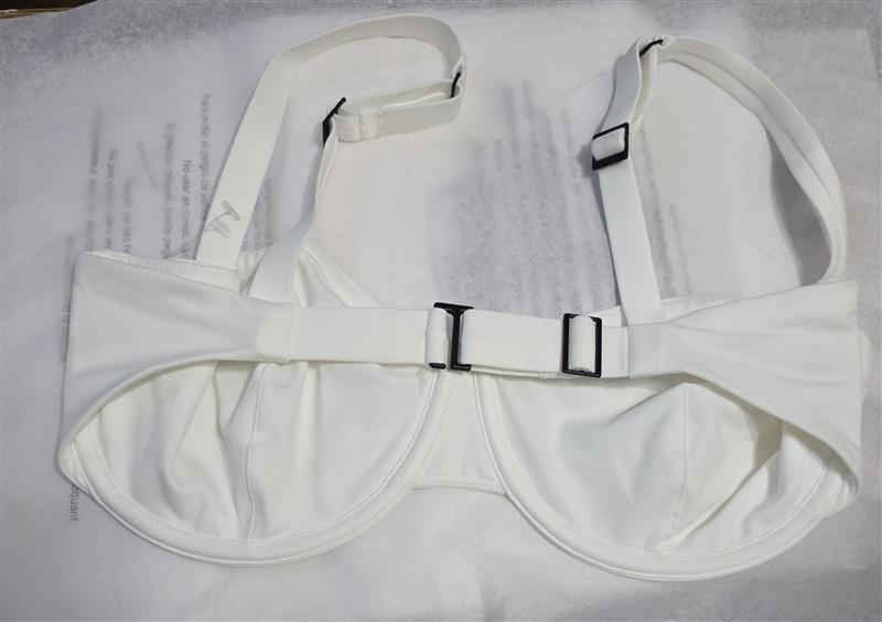 NWOTD CUUP 40F 42E 44D Balconette Underwire White Bikini Swim Top 129700