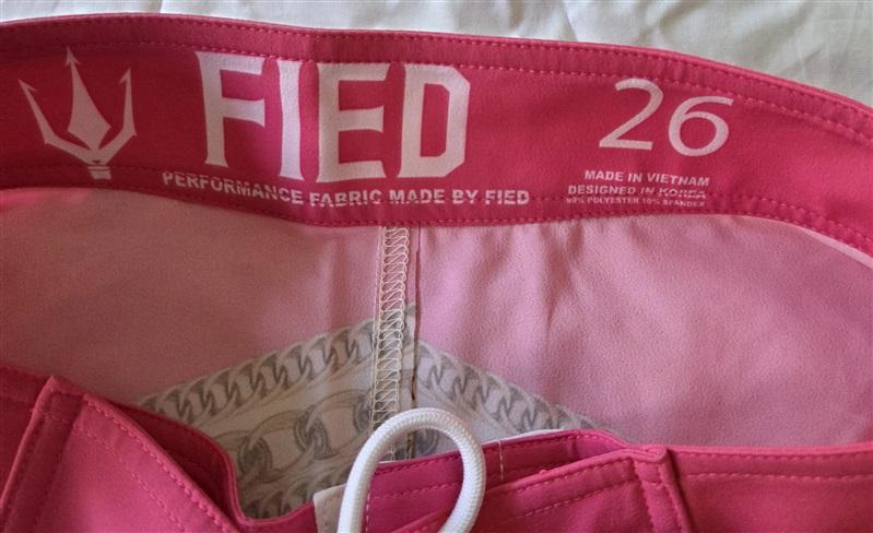 NWOT Fied 26 Pink White Gold Chain Swim Trunks Jams 129704