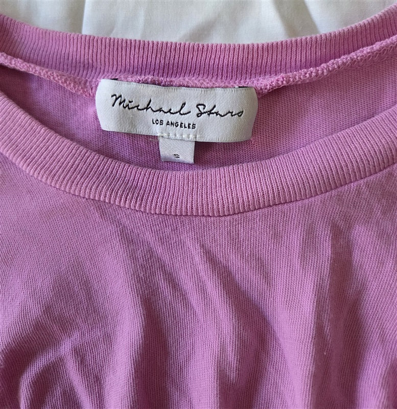 NWOTD Michael Stars S Victoria Short Sleeve T Shirt Pink 129711